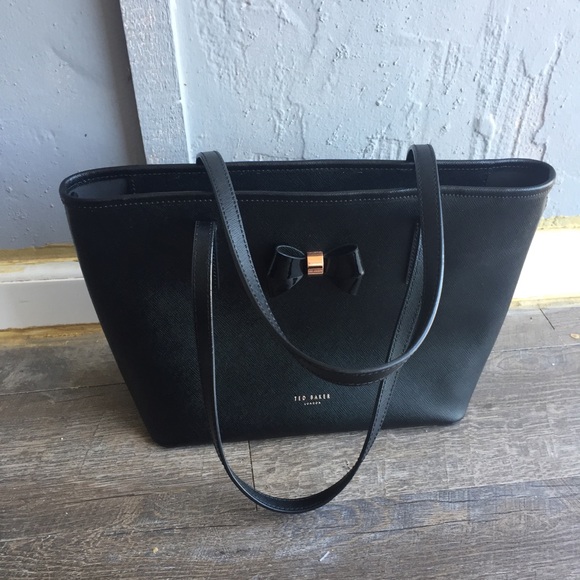 Ted Baker Handbags - TED BAKER black tote bag with bow two piece set